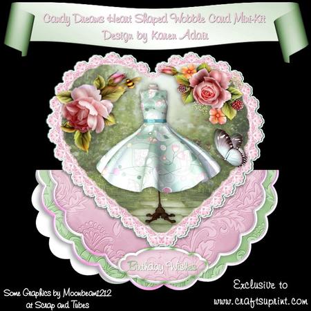 Candy Dreams Heart Shaped Wobble Card Mini-kit