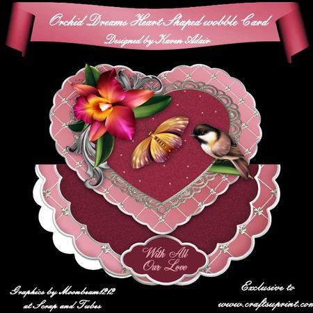 Orchid Dreams Heart Shaped Wobble Card Mini-kit