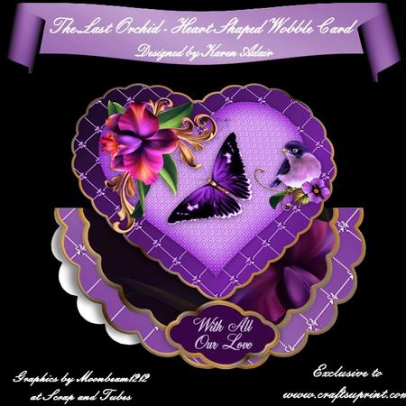 The Last Orchid - Heart Shaped Wobble Card Mini-kit