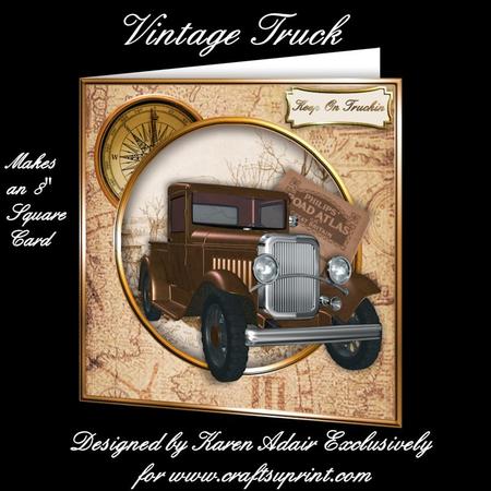Vintage Truck 8" Square Card Mini-kit