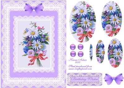 Bouquet 'n Lace Pyramid Card Front