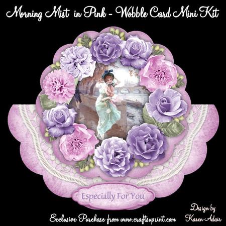 Morning Mist in Pink - Wobble Card Mini-kit