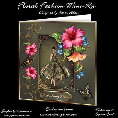 Floral Fashion 8" Square Card Mini-kit