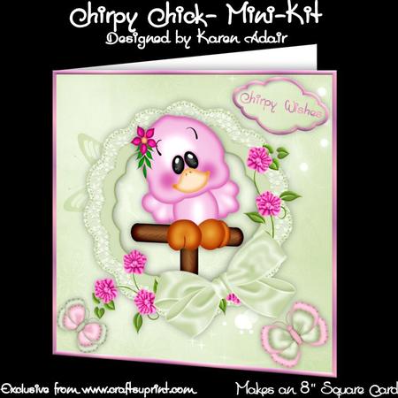 Chirpy Chick 8" Square Card Mini-kit
