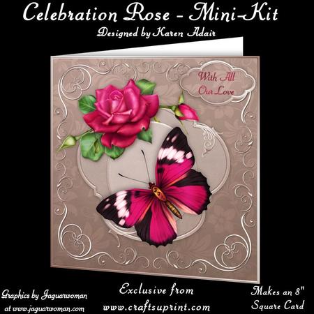 Celebration Rose - 8" Square Card Mini-kit