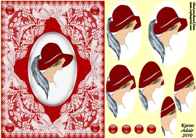 Cameo Lady 'n Lace 2 Pyramid Card Front