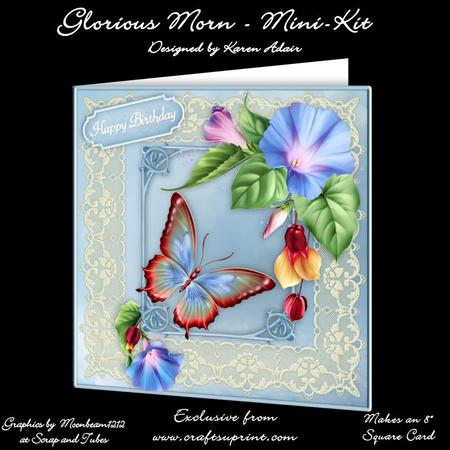 Glorious Morn - 8" Square Card Front with Step by Step