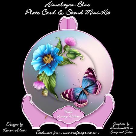 Himalayan Blue - Plate Card & Stand Mini-kit