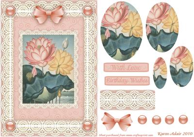Egyptian Bean 'n Lace Pyramid Card Front