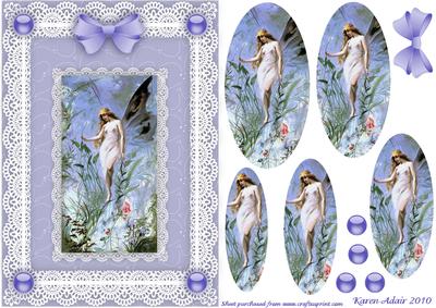The Lily Fairy 'n Lace Pyramid Card Front