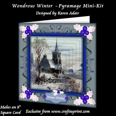 Wondrous Winter 8" Square Card Pyramage Mini-kit