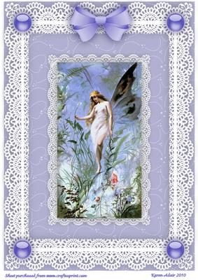 The Lily Fairy 'n Lace A4 Card Front