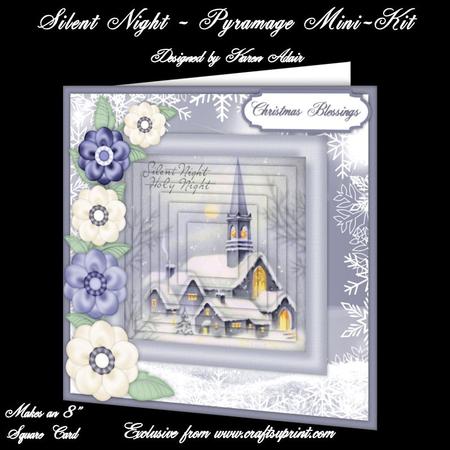 Silent Night - 8" Square Card Pyramage Mini-kit