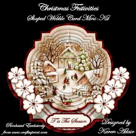 Christmas Festivities - Shaped Wobble Card Mini-kit