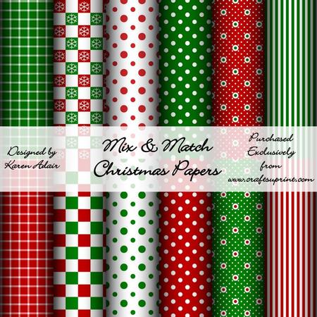 Mix & Match Christmas Background Papers