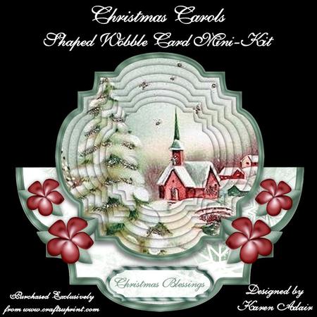 Christmas Carols - Shaped Wobble Card Mini-kit