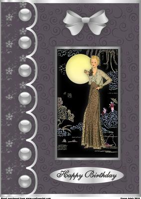 Glamour Girl in the Orient A4 Card Front