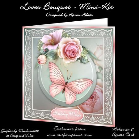 Loves Bouquet 8" Square Card Mini-kit