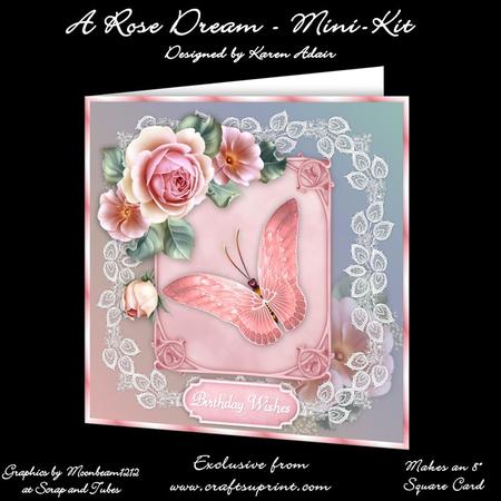 A Rose Dream - 8 Square Card Mini-Kit