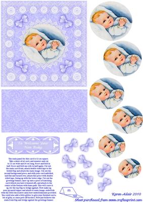 To Welcome Your New Baby Easel Card with Pyramid
