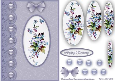 Forget Me Nots A5 Pyramid Card Front