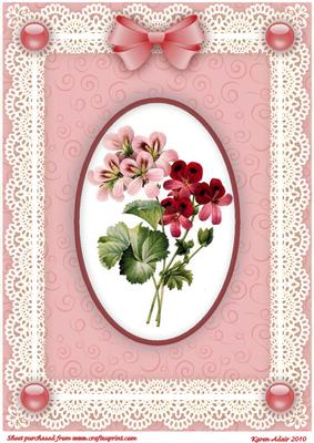 Floral Delight 'n Lace A4 Card Front