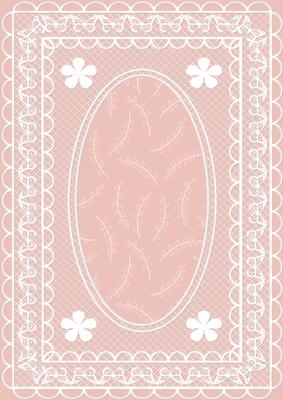 Butterfly Lace A4 Card Front in Pale Pink
