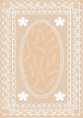 Butterfly Lace A4 Card Front in Peach