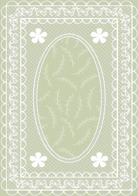 Butterfly Lace A4 Card Front in Green