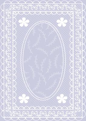 Butterfly Lace Card Front in Pale Blue
