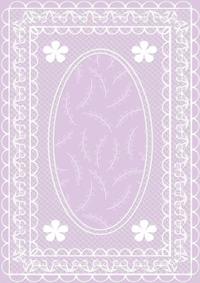Butterfly Lace A4 Card Front in Lilac