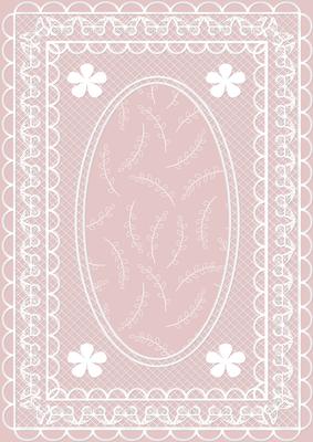 Butterfly Lace A4 Card Front in Rose