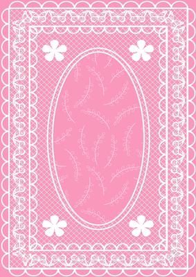 Butterfly Lace A4 Card Front in Bright Pink
