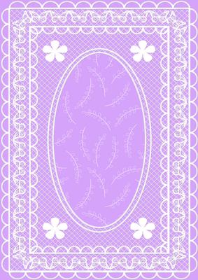 Butterfly Lace A4 Card Front in Lavender