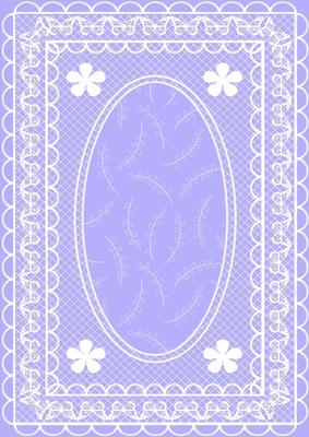 Butterfly Lace A4 Card Front in Sky Blue