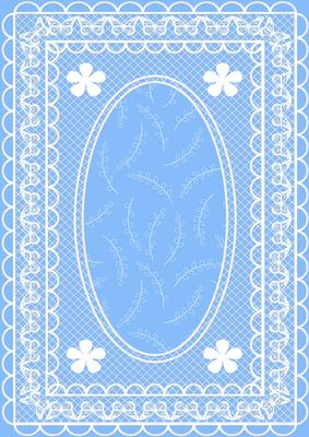Butterfly Lace A4 Card Front in Turquoise
