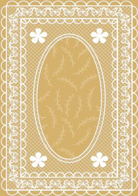 Butterfly Lace A4 Card Front in Beige