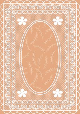 Butterfly Lace A4 Card Front in Orange