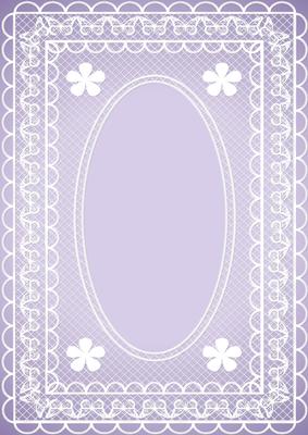 Butterfly Lace A4 Card Front in Purple Gradient