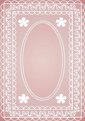 Butterfly Lace A4 Card Front in Pink Gradient