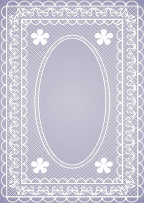 Butterfly Lace A4 Card Front in Blue Gradient