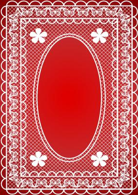 Butterfly Lace A4 Card Front in Red Gradient