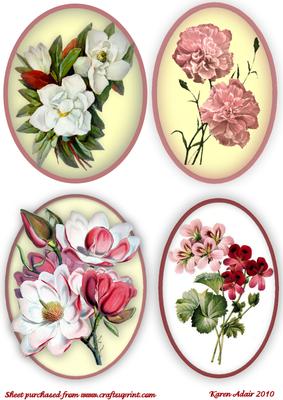 Floral Cameo Toppers