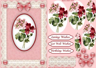 Floral Delight 'n Lace A5 Pyramid Card Front