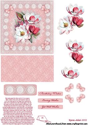 Magnolia Blossom Step by Step Easel Card