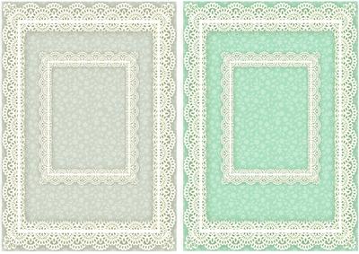 Lace Frame A5 Card Fronts - Floral 1