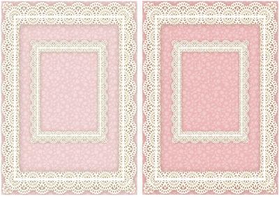Lace Frame A5 Card Bases - Floral 2
