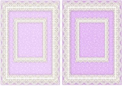 Lace Frame A5 Card Fronts - Floral 3