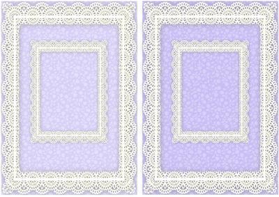 Lace Frame A5 Card Fronts - Floral 4