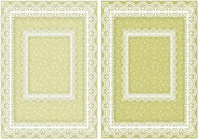 Lace Frame A5 Card Bases - Floral 6